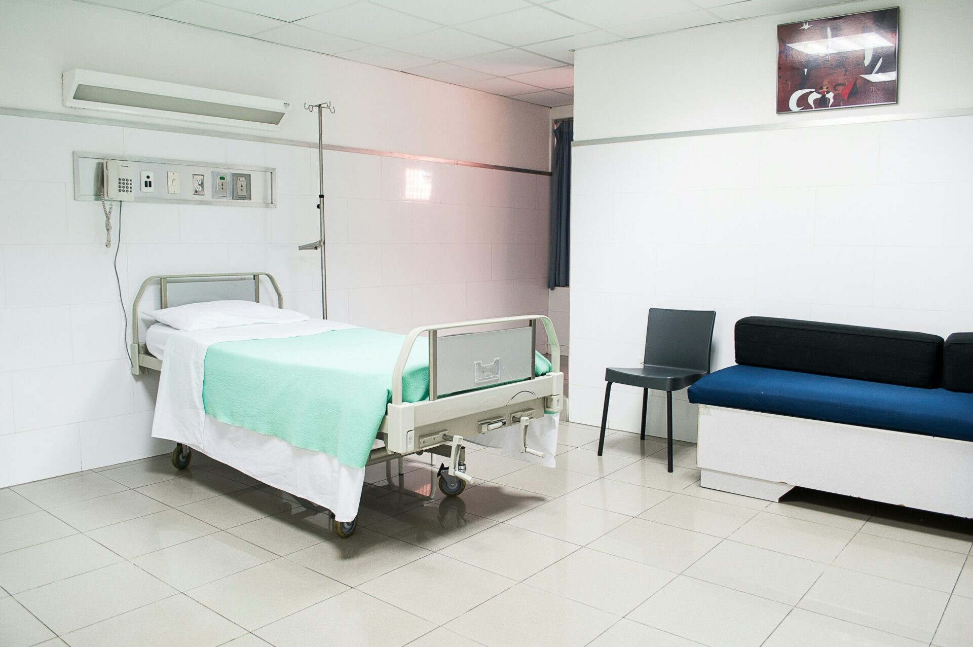 Photo d'une chambre d'hôpital